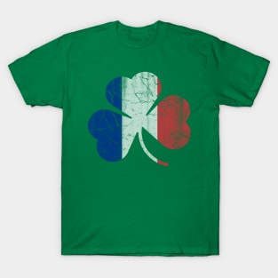 France Flag French Shamrock Irish St Patricks Day T-Shirt